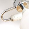 Biała lampka stołowa nocna w kształcie grzybka szklana klasyczna minimalistyczna uniwersalna BELFUGO MT1234-250 WHITE Step Into Design